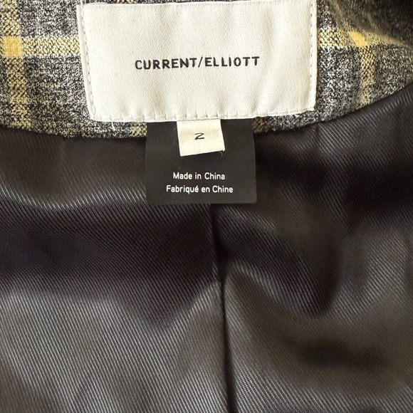 Current/Elliott Womens Blazer Oversized Demi Plaid Double Breasted size 2 Spring - Picture 6 of 7